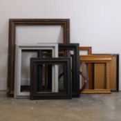 A collection of large picture frames, 19th century and later,