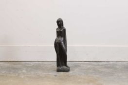 A resin coated plaster figure of a nude, 20th century,
