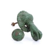 A Fatima door knocker and rest, late 19th century,