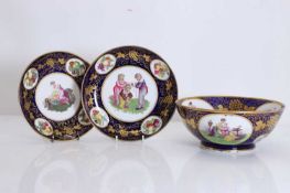 A group of New Hall porcelain pieces after Adam Buck, early 19th century,