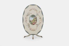 ▲ Michael Dillon (Irish, b.1957), a George III-style painted wooden centre table,