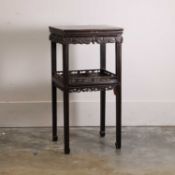 A hardwood jardiniere stand, late 19th / early 20th century, Chinese,
