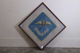 Royal Flying Corps silk panel, c.1910,