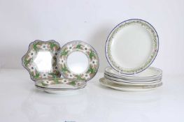 A collection of Wedgwood creamware plates, early 19th century,