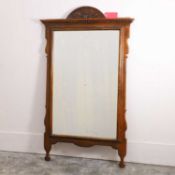 A large Spanish walnut pier mirror, late 19th / early 20th century,