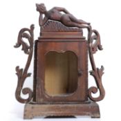 A Spanish folk art wooden carved box, circa 19th century,