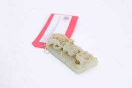 A Chinese jade plaque, 20th century,