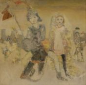 ▲ Keith Michell (Australian, 1926-2015) Paul and Helena, the artist's children in fancy dress at hom