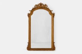 A gilt gesso pier mirror, 19th century,