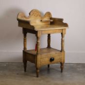 A pine painted wash stand,