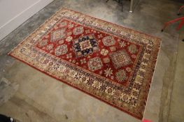A Kazak wool rug, late 20th century,