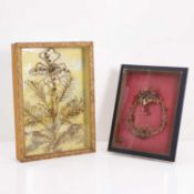 A pair of Nun's beadwork displays, late 19th / early 20th century,