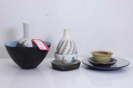 A collection of modern ceramics, 1960s and later, British and Danish,