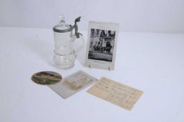 Of King Edward VII Royal Interest, a Bohemian engraved glass tankard, early 20th century,