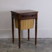A Regency mahogany work table, 19th century,
