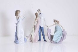 A collection of three Lladro figures, of modern manufacture,