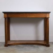An oak Biedermeier style console table, early 19th century,
