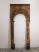 A Spanish faux marble decorated architectural archway, circa 18th century,