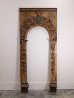 A Spanish faux marble decorated architectural archway, circa 18th century,