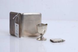A group of silver items,