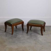 A pair of stools, 19th century,
