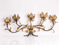 A Regency style gilt metal sconce by Hans Kogl, Mid 20th century,