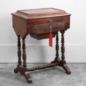 An English sewing table, 19th century,
