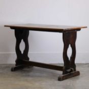 A rectangular Spanish refectory table, 19th century,