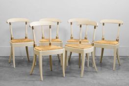 A set of six French kitchen chairs, 20th century,