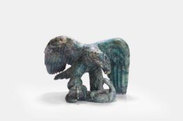 A hardstone model of an eagle, late 19th/early 20th century,