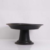 A wooden turned centre bowl, late 19th century,