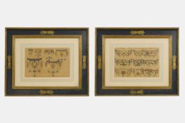 A pair of watercolours, early 20th century, French,