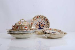 A group of Derby porcelain serving dishes, early 19th century,