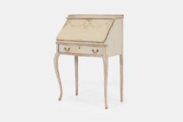 A Louis XVI-style painted oak bureau, late 19th century,