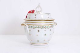 An English porcelain fruit cooler or ice pail, late 18th century,