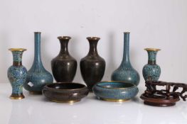 A collection of Chinese cloisonne, 20th century,