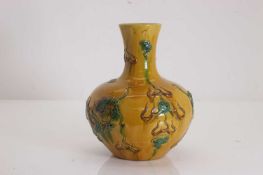 A Chinese sancai-glazed porcelain vase, 20th century,