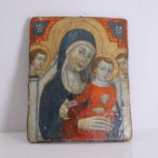 An icon of the Madonna and Child, 19th century, possibly Italian,