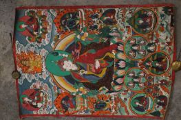 A Tibetan thangka, 20th century,
