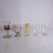 A collection of glass items, 19th century and later,