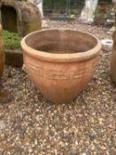 Two terracotta planters,