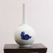 A large Chinese blue and white bottle vase, 20th century,