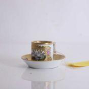 A Meissen teacup and saucer, late 19th century,