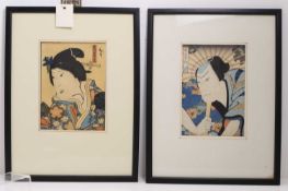 Two Japanese woodblock prints,