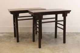 A pair of elm altar tables 20th century, Chinese