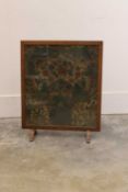 An Arts & Crafts embossed, polychrome, and gilt leather panel, late 19th century, in the manner of W