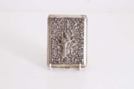 A Thai silver cigarette case, late 19th/ early 20th century,