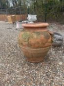 A large scale terracotta garden urn, 20th century,