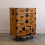 A Japanese Tansu chest of drawers,