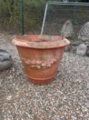 A large scale terracotta pot, 20th century,